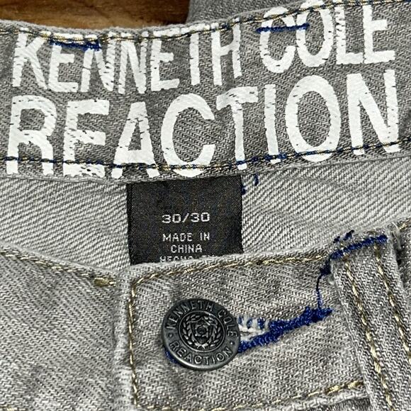 Mens Kenneth Cole Reaction Straight Leg Gray Jeans Size 30 - Picture 7 of 11